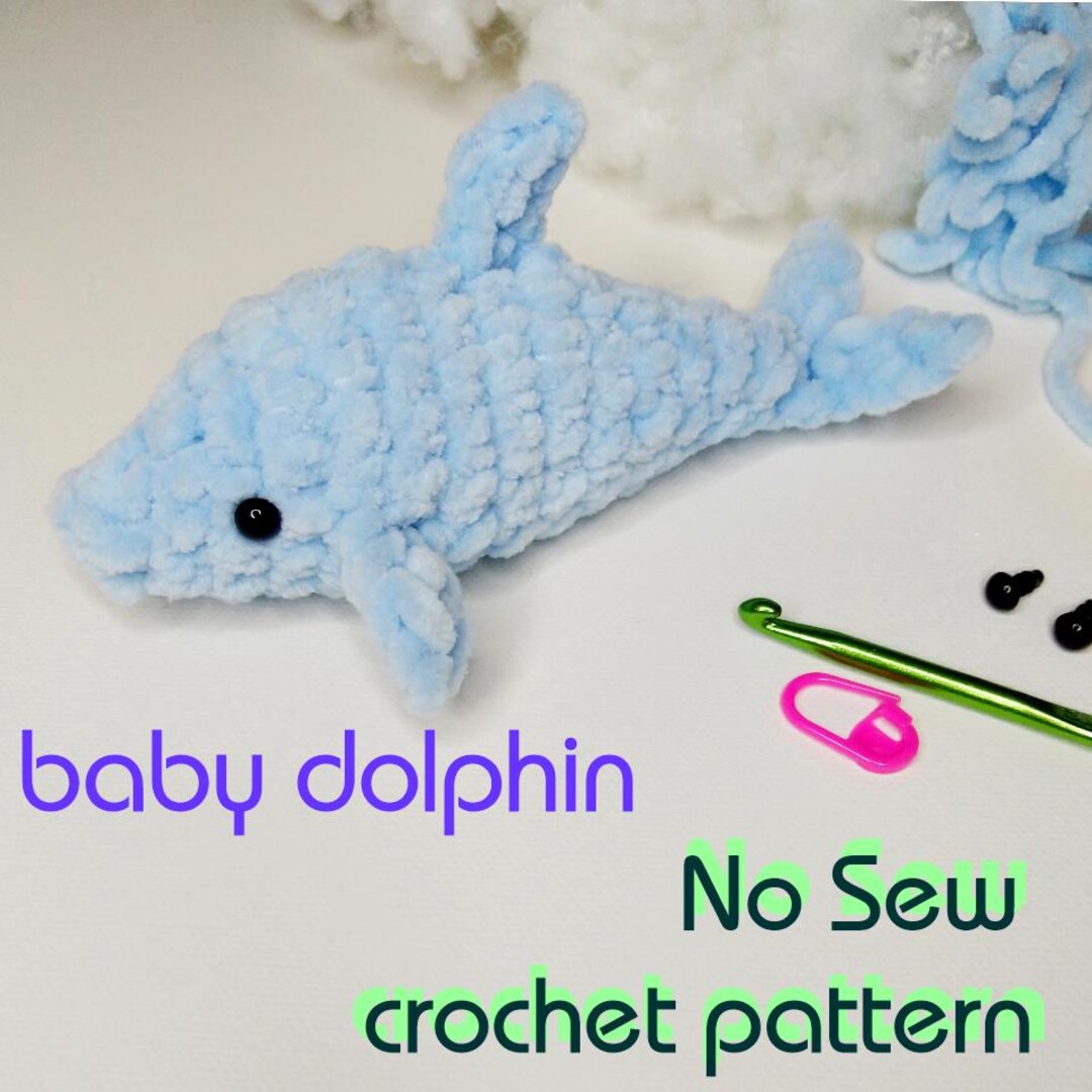 No-sew Crochet Dolphin Pattern PDF Download Amigurumi Plush Toy Pattern ...
