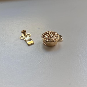 5 clip clasps and 10 mm diameter in fine gold-plated brass