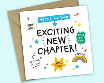 Good Luck Card - Exciting New Chapter - Congratulations