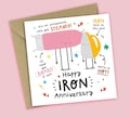 Funny Iron Anniversary Card - 6th Anniversary Gift