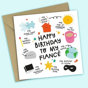 Fiancé Birthday Card: Partner In Crime