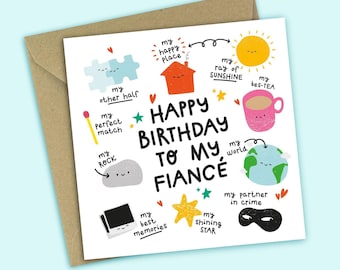 Fiancé Birthday Card: Partner In Crime