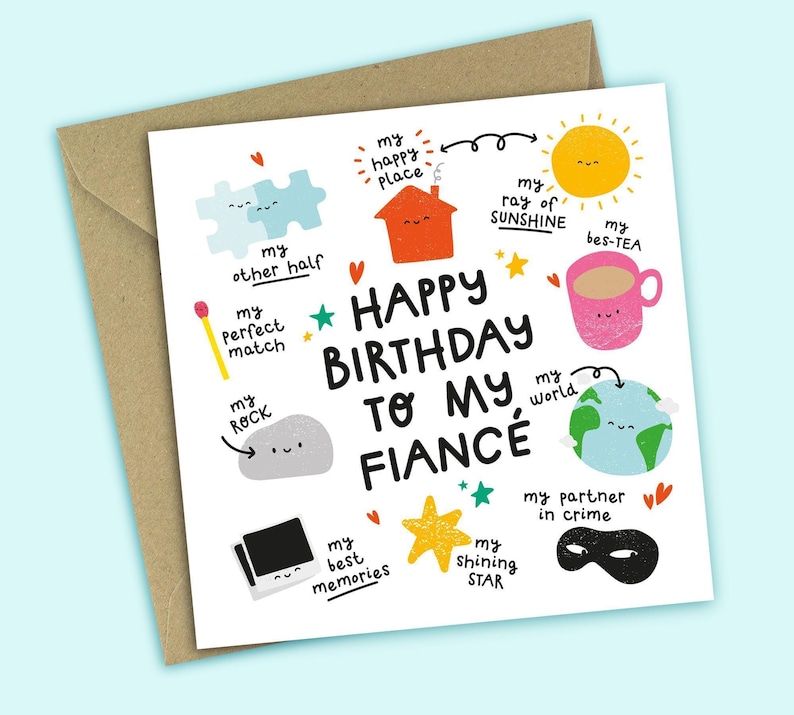 Fiancé Birthday Card: Partner In Crime image 1