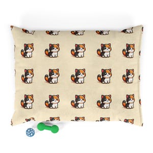 Cute Cat Print Pet Bed, Cozy Cat Bed, Cat Lover Gift, Pet Bedding, Furry Friend Comfort, Pet Supplies