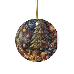 Festive Ceramic Ornament Set, Holiday Decor, Christmas Tree Ornaments, Unique Gift, Seasonal Decorations, Family Keepsakes