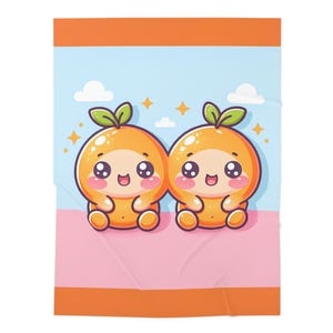Citrus Baby Swaddle Blanket: Soft Jersey Polyester, Vibrant Nursery Decor