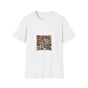 Retro graphic softstyle T-shirt: jaren 90 nostalgie, uniseks vintage T-shirt