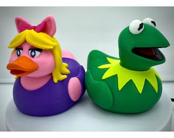Kermit & Miss Piggy Off Road Duck - 3D Printed Duck Set | Cruise Ducking Gift