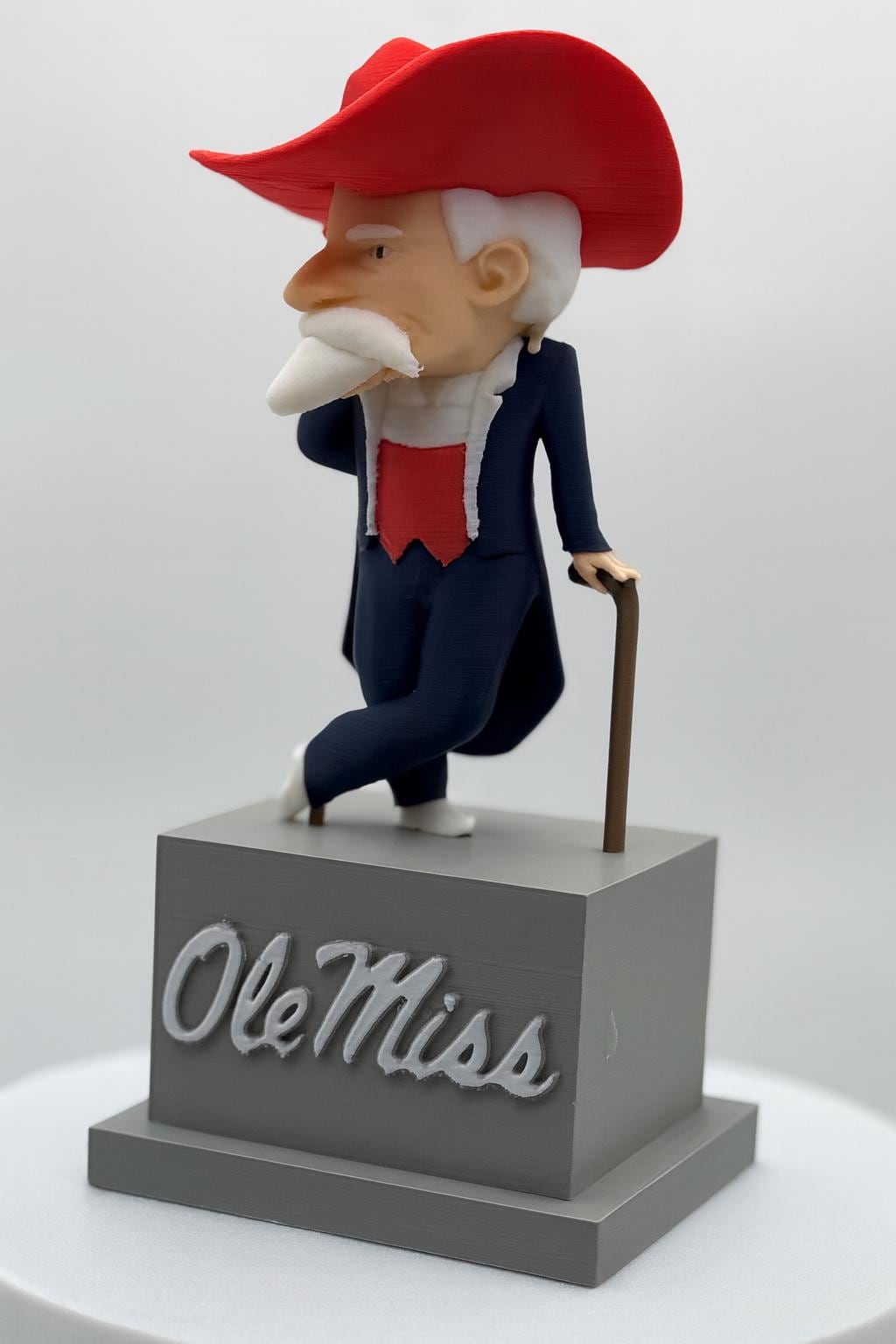 3D Printed Colonel Reb Statue | Ole Miss Mascot | Red, Blue| - Etsy, image size:1024x1536