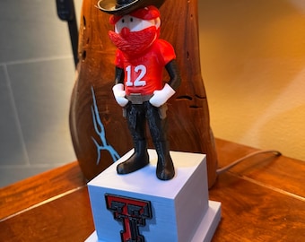 Texas Red-Inspired Cowboy Statue | 3D Printed Texas Tech Fan Decor