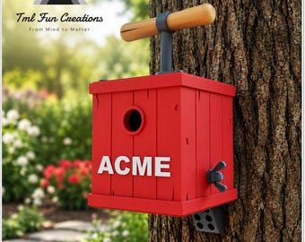 Rustic Decorative Birdhouse & Detonator Looking Crate