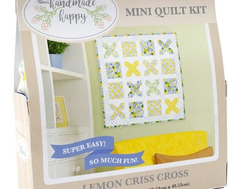 Lemon Criss Cross Mini Quilt Kit by Handmade Happy