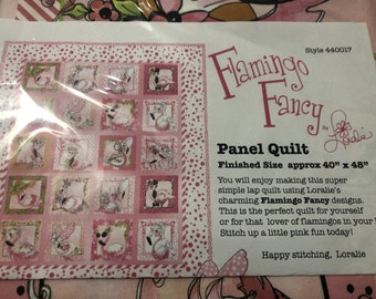 Baby Quilt Kit Sale -- Flamingo Fancy + Backing by Loralie Designs