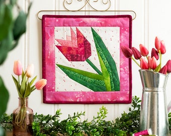 Quilt Kit Sale -- April Tulips Foundation Paper Piecing by Shabby Fabrics