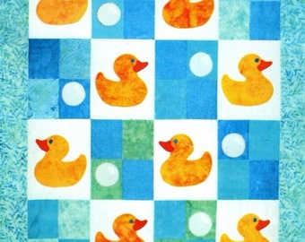 Rubber Ducky Baby Nursery Quilt (40 x 48) | TBQSC Handmade
