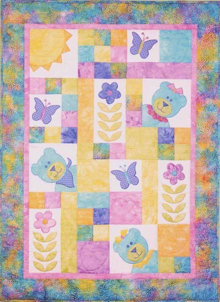 DESTASH Bear Hugs Baby Quilt Kit by The Country Quilter