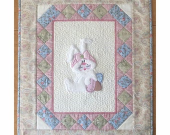 Hippity Hoppity Spring Easter Bunny Quilt (20 x 25) | TBQSC Handmade