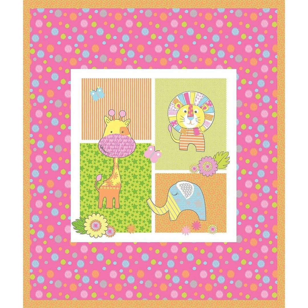 Jungle Animals Quilt Kit by Fabric Editions Etsy