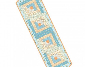 Baby Quilt Kit Sale -- Animal Quackers Log Cabin Table Runner Pods by Maywood Studios