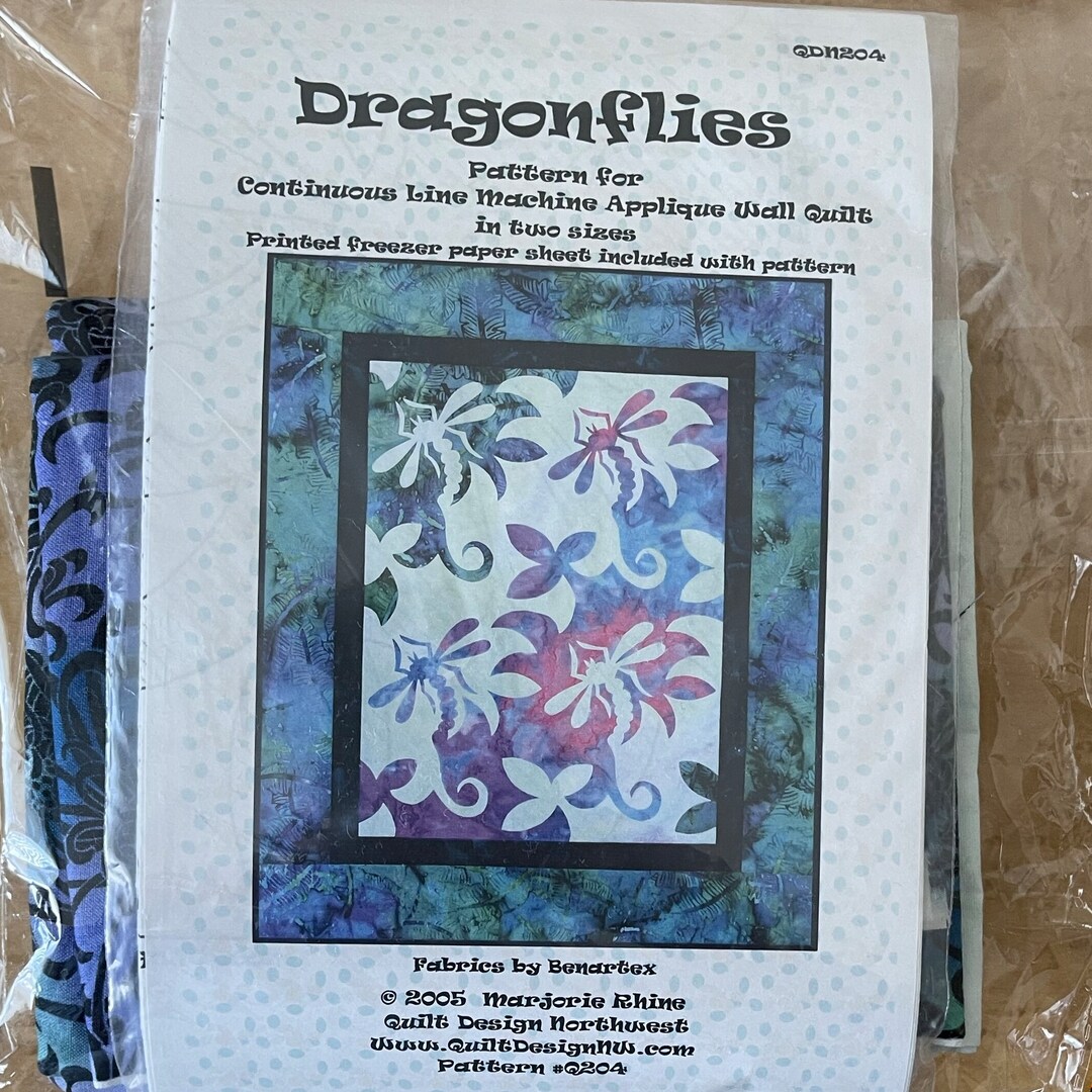 Dragonflies Too Batik Quilt Kit - Etsy
