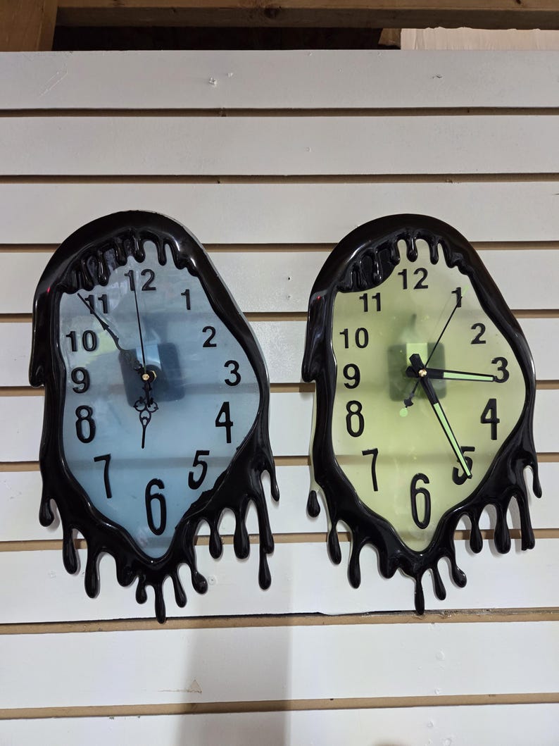 Melting Wall Clock Etsy