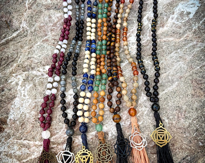Wholesale Chakra Mala Bundle | Light & Insight Edition | Set of 7 Eco-Friendly Malas | Handmade Yoga Studio or Wellness Gift Set
