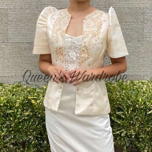 Filipiniana Blazer Bolero Top