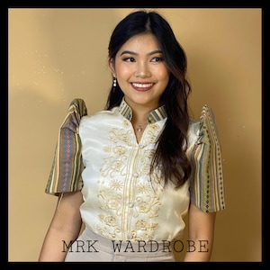 Ethnic Filipiniana Ladies Barong Marian Top