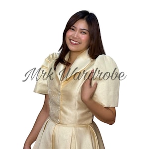 BS Gazaar Filipiniana Top and Skirt Set