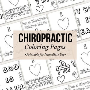 Kids Coloring Pages for Chiropractic Office, Pediatric Chiropractic, Coloring Pages, Chiropractor Gifts, Kids Coloring Pages, Office Gifts