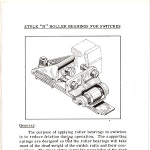 1970 Union Switch & Signal Pocket Manual - Style &quot;R&quot; Roller Bearings