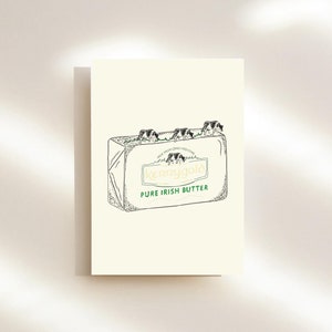 Carte de voeux de beurre irlandais Kerrygold dessinée à la main | Téléchargement numérique | Imprimable