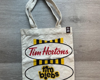 Tim Horton's X Justin Bieber Biebs Canvas Reusable Shopping