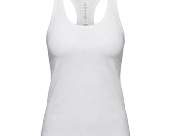 Camiseta sin mangas deportiva Lululemon blanca de algodón Pima con espalda cruzada para entrenamientos, talla 4