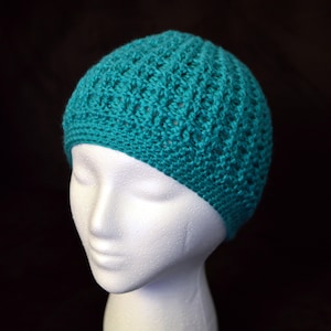 Handmade Teal Crochet Beanie | Cozy Winter Hat | Stylish Knit Cap for Women & Children | Perfect Gift for Her | Warm and Fashionable
