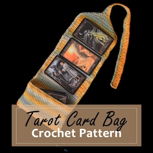 Gehäkelte Tarot Karten Tasche MUSTER | Handgemachter Tarot Deck Beschützer | Einfach zu folgen häkeln Design | Tarot Zubehör | Einzigartige Geschenkidee