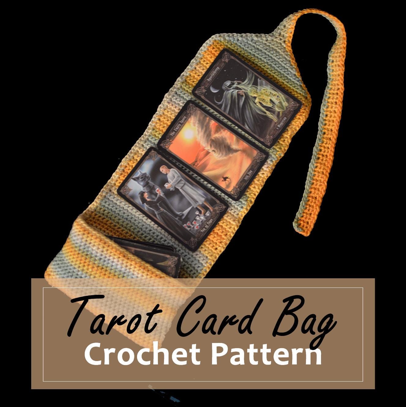 34 Witchy Crochet Patterns for Spooky, Celestial, and Gothic Makes 31 Crochet Tarot Card Bag Pattern: Easy Handmade Deck