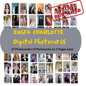 Conjunto de tarjetas fotográficas Englot Engfa Charlotte Thai GL / Merchandising de Englot / Arte digital de fans GL / Conjunto de fotos LGBTQ / K-drama imprimible / Tarjetas de arte de fans LGBTQ+