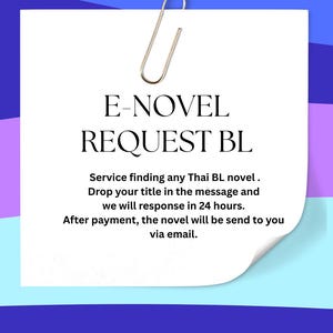 Thai BL/GL Novel Request: E-Novel in English (PDF)