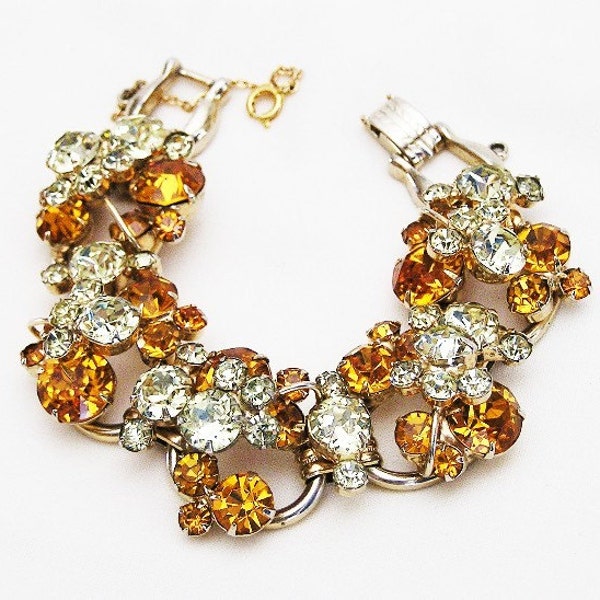 Juliana Honey Topaz and Jonquil Wire Over Bracelet RESERVED for Patricia