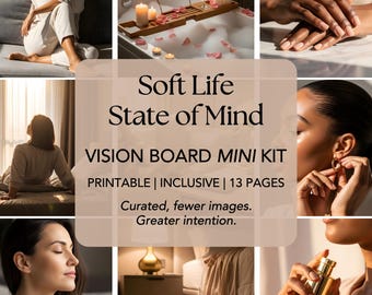 Minikit de tablero de visión Soft Life: Tablero de estado de ánimo imprimible e inclusivo (PDF)