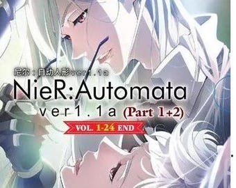 Nier Aut0mata Ver1.1a (Part 1+2: VOL.1 - 24End) English Dubbed & Subtitle ~ DVD All Region