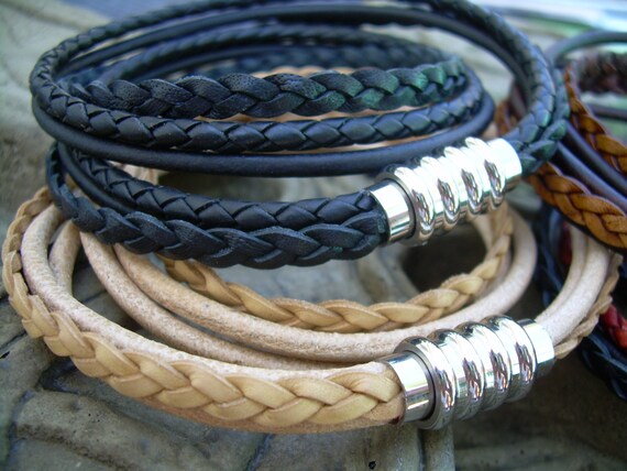 MINACHI Bracciale In Pelle Multistrato Donna - Tonalità Marrone, Avvolgente, Con Fibbia A Catena - 2
