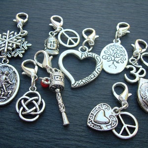 Lobster Clasp Charms, Bracelet Charms, Pendants, Zipper Pulls, Womens Jewelry,