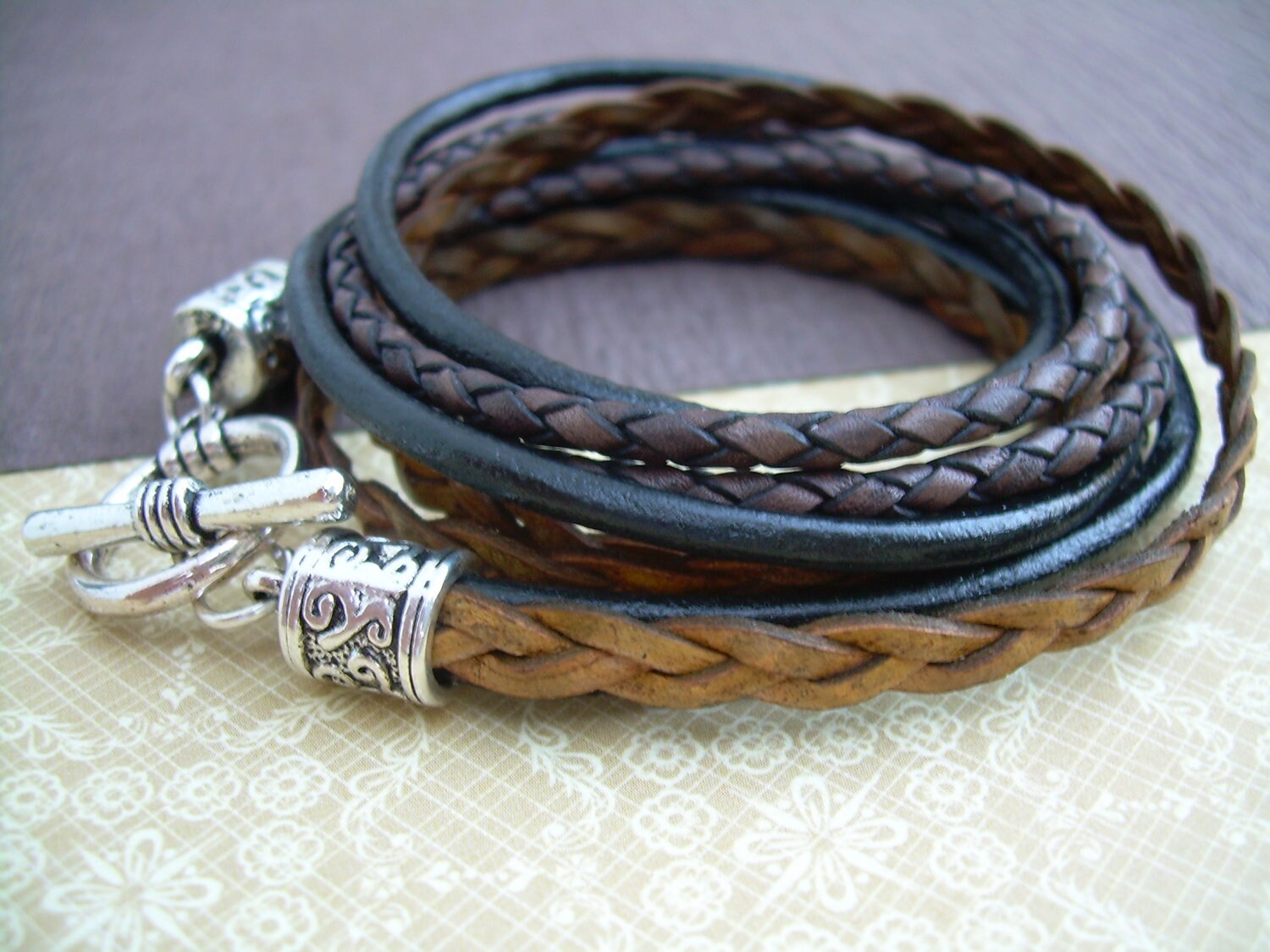 Leather Wrap Bracelets Mens Leather Bracelet Mens Bracelets - Etsy