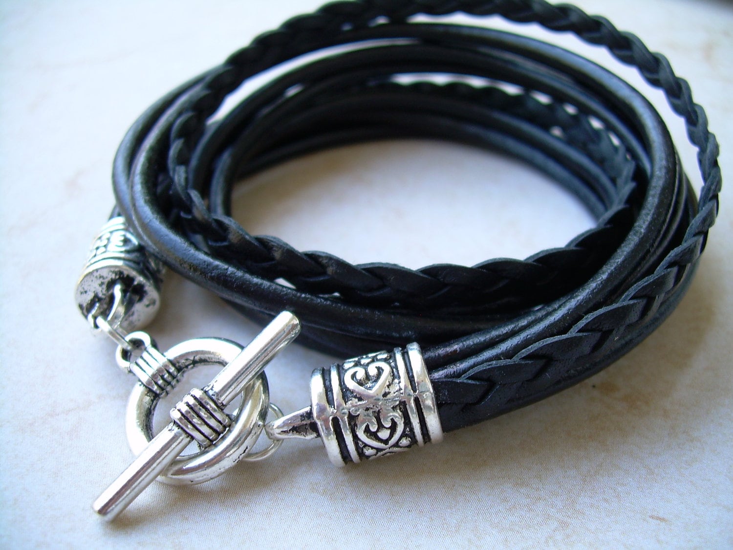 Leather Wrap Bracelet Womens Leather Bracelets Leather Etsy