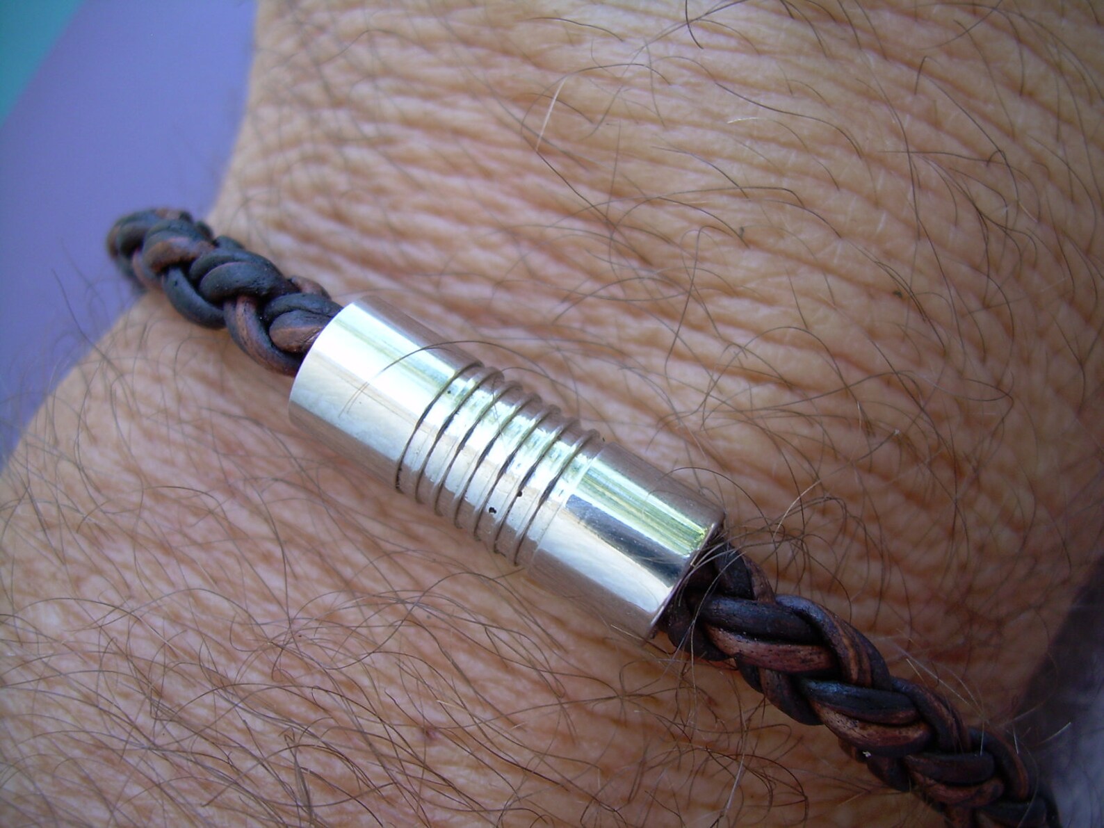 Mens Leather Bracelet Mens Braided Leather Bracelet Simple - Etsy