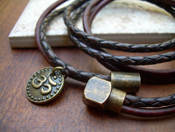 Om leather hotsell bracelet