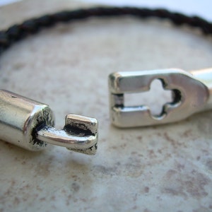 Custom Sized Mens Leather Bracelets, Mens Braided Bracelet, Leather Wristband, Mens Bracelets Leather, Mens Jewelry, Mens Bracelet, image 2
