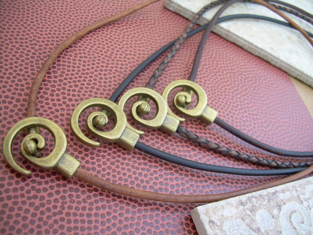 Leather Necklace Men's Women's Unisex Antique Bronze tribal Inspired ...